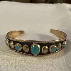 Silver and Turquoise Cuff Bracelet